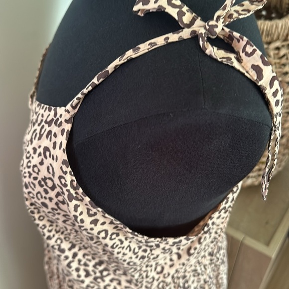 NWT GAP Tiered Cami Leopard Print button down Women's Dress with pockets Size 12 - Picture 11 of 15